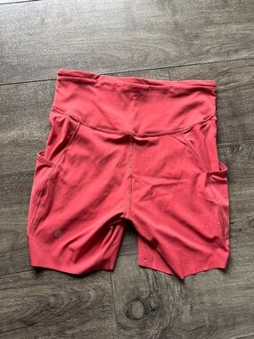 lululemon fast and free shorts coral